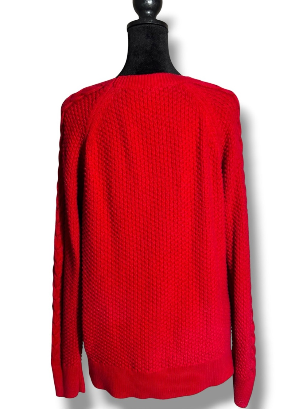 GAP Red Cable-Knit Long Sleeve Classic Design Comfy and Cozy Crewneck Sweater - Picture 7 of 16